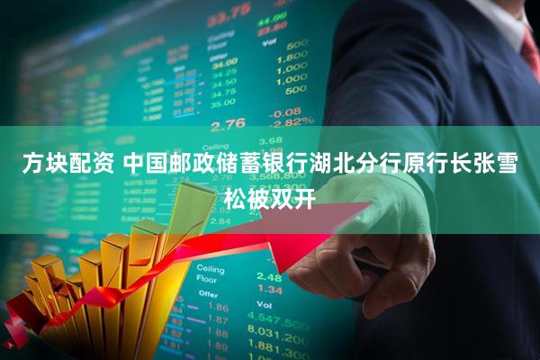 方块配资 中国邮政储蓄银行湖北分行原行长张雪松被双开
